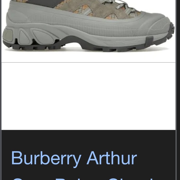 Burberry Arthur Plaid and Gray Sneakers